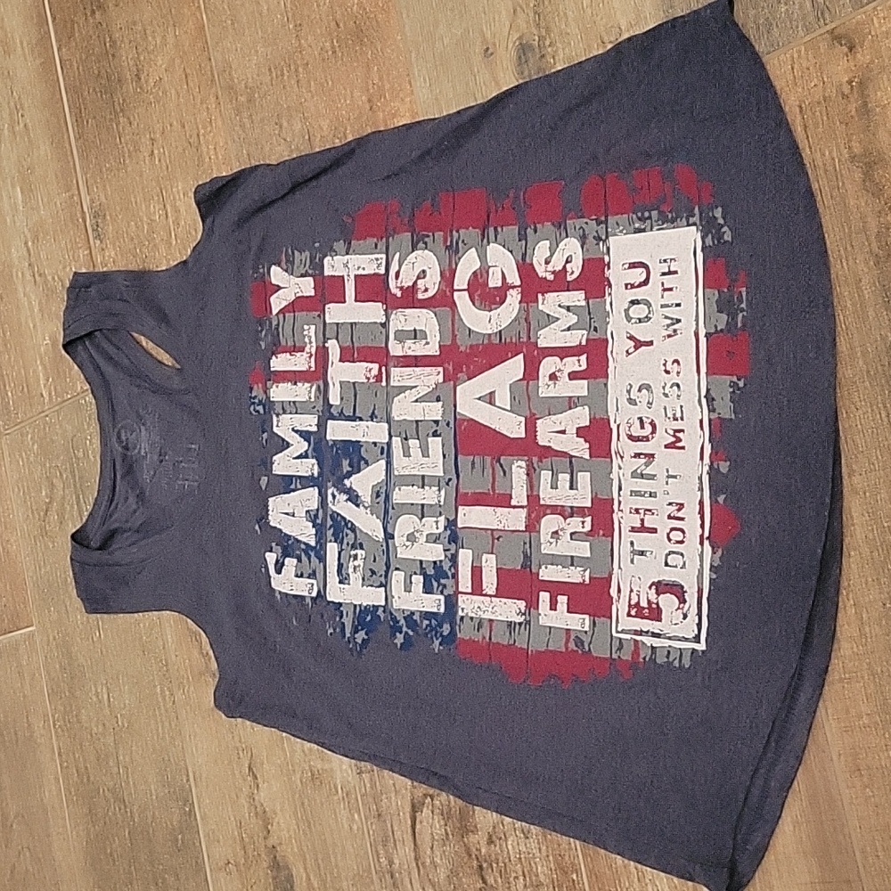 Womens Small Red White & Blue Nine Line Razorback Tank. EUC